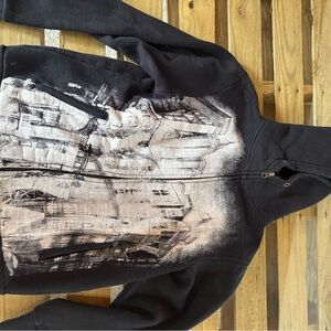 Zoo York Black Hooded Zip Sweatshirt with Subtle Logo